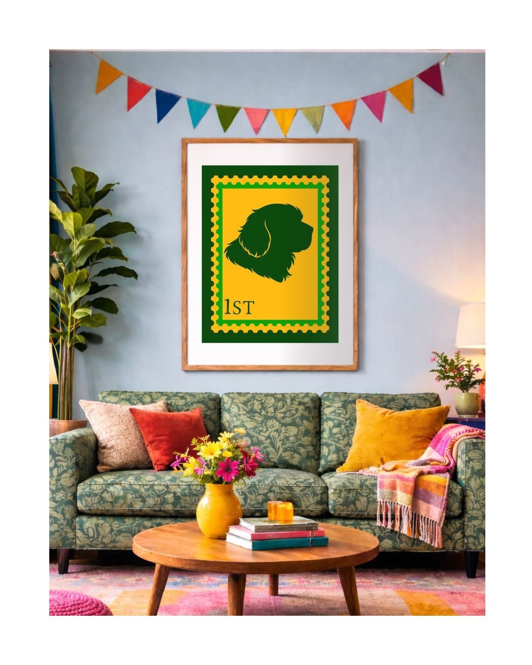 Dog stamp print preview